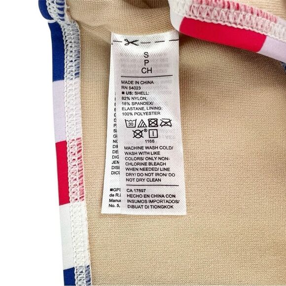 Old Navy Red White Blue Purple Striped Bikini Bottoms Small - Picture 5 of 6